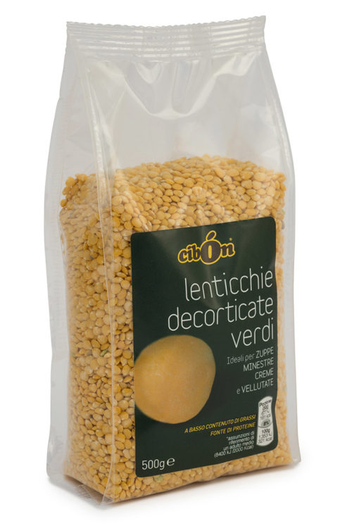 Lenticchie verdi decorticate