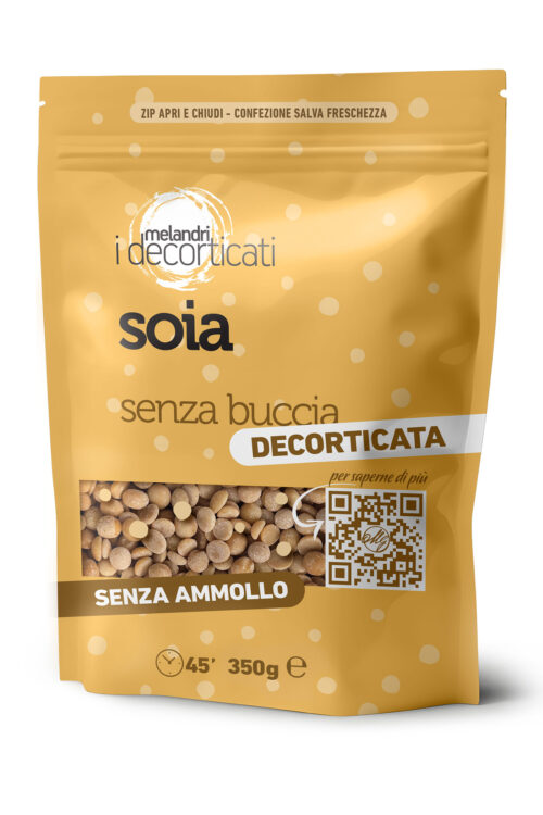Soia senza buccia decorticata